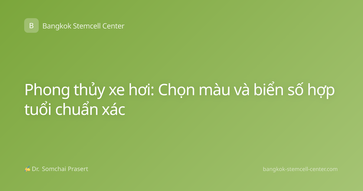 Phong thủy xe hơi: Chọn màu và biển số hợp tuổi chuẩn xác