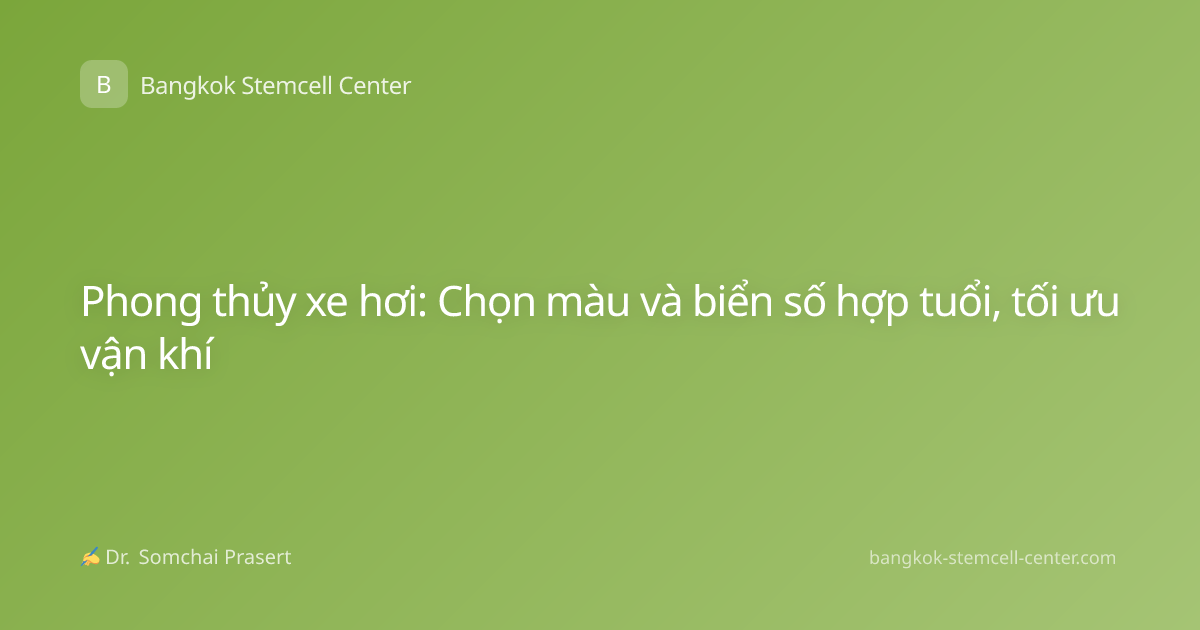 Phong thủy xe hơi: Chọn màu và biển số hợp tuổi, tối ưu vận khí