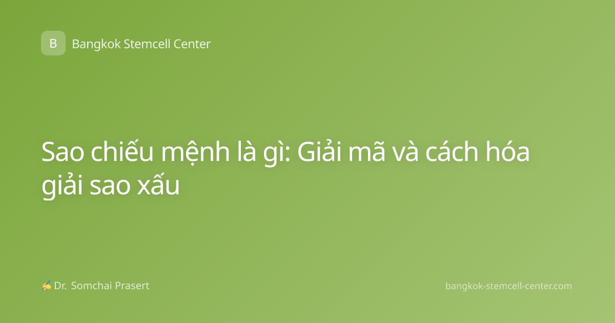 Sao chiếu mệnh là gì: Giải mã và cách hóa giải sao xấu